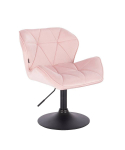 Meistro kėdutė kosmetologams bei grožio salonams HR111N, rožinis veliūras