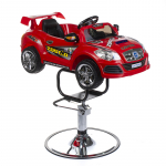 Profesionali vaiki&scaron;ka kirpyklos kėdė grožio ir barberių salonams BCH-611, raudonos spalvos