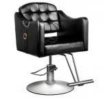 Profesionali kirpyklos kėdė HAIR SYSTEM 0-90, juodos spalvos su sage