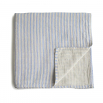 Mushie didelis marlinis vystyklas - pledukas Blue Stripe