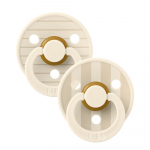 BIBS Studio Colour čiulptukai Pin - Ivory Vanilla Mix, 2 vnt, įvairių dydžių