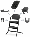 Cybex gultukas - maitinimo kėdutė Lemo 4in1 Set Stunning Black, juoda