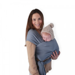 Mushie ne&scaron;ioklė Baby Wrap Tradewinds, tamsiai pilka