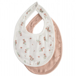 Mushie muslino seilinukai Blush/Pink Floral, 2vnt