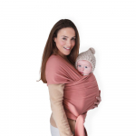 Mushie ne&scaron;ioklė Baby Wrap Cedar, rausva