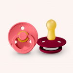 BIBS Colour čiulptukai Coral / Ruby 0-6mėn, 2 vnt