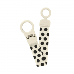 BIBS Studio čiulptuko laikiklis Loop Polka Dot Ivory / Black