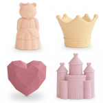 Mushie silikoniniai vonios žaislai Princess, 4 vnt.