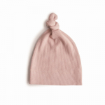 Mushie briaunota naujagimio kepuraitė Blush, rausva