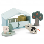 Done by Deer medinis žaislų rinkinys Tiny Farm Dotti