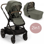 Nuna 2in1 vežimėlio komplektas Demi Next Pine, žalias