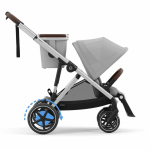 Cybex elektrinis vežimėlis eGazelle S SLV Stone Grey, pilkas
