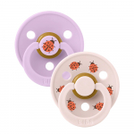 BIBS Studio Colour čiulptukai Urban Garden - Ladybug Violet Sky Mix, 2 vnt, įvairių dydžių