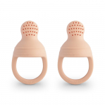 Mushie silikoniniai &scaron;viežio maisto maitintuvai Blush, 2vnt, rausvi