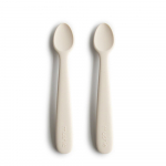 Mushie silikoniniai &scaron;auk&scaron;teliai Ivory, 2 vnt, balti