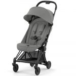 Vežimėlis CYBEX COYA Matt Black Mirage Grey, pilkas