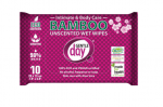 Gentle Day drėgnos servetėlės i&scaron; bambuko, ekologi&scaron;kos, 10 vnt