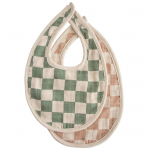 Mushie muslino seilinukai Olive Check/Natural Check, 2vnt