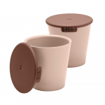 BIBS puodeliai su dangteliais Blush/Woodchuck, 2vnt, rausvi