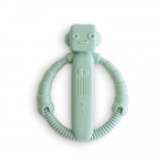 Mushie silikoninis kramtukas - bar&scaron;kutis Robot Cambridge Blue, melsvas