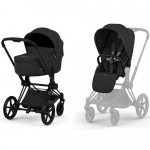 CYBEX PRIAM V5 vežimėlio komplektas 2in1 Sepia Black, rėmas Matt Black