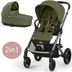 Cybex 2in1 vežimėlio komplektas Balios S LUX TPE Moss Green, žalias