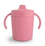 Mushie puodelis su snapeliu Dusty Rose, rožinis
