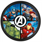 Popierin. lėk&scaron;tės AVENGERS FSC, 23 cm, 8 vnt.