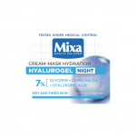 Kreminė kaukė nakčiai MIXA HYALUROGEL, 50 ml