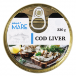 Menkių kepenėlės aliejuje  MARE, 230 g