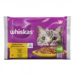 Kačių ėdalas WHISKAS su pauk&scaron;tiena, 4 x 85 g