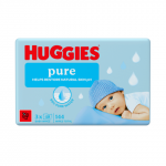 Drėgnos servetėlės HUGGIES PURE, 3 x 48 vnt.
