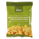 Krekeriai su aguon. ir sezam.  SMART, 70g