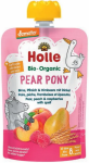 Kriau&scaron;ių, persikų, aviečių ir speltų tyrelė PEAR PONY, kūdikiams nuo 8 mėn., biodinaminė