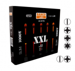 XXL Izoliuotų atsuktuvų rinkinys ERGO&trade; 12 vnt - PZ1/2; PH1/2; SL2,5/3,0/3,5/4,0/5,5; Combi PH1/SL5, PH2/SL6; T10 - 1000V VDE