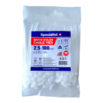 Specialist+ SPECIALIST+ nailon. dirželis, baltas, 2.5x100 mm, 100 vnt.