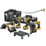 DCK422P3T DeWALT 18V combo rinkinys (3x5.0 Ah) + DCE531N 18V betono vibratorius + DOVANA!