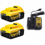 DCB107P2 DeWALT 18V baterijų ir įkroviklio rinkinys (2x5.0 Ah)