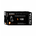 ⬡ Vienkartinės nitrilo pir&scaron;tinės KID MAN 8 (M) (100 vnt.) (NIGLM100BK)