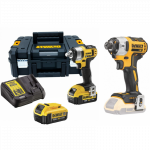 DCF880M2 DeWALT 18V auk&scaron;to sukimo momento smūginis veržliasukis + DCF887N 18V XR Li-Ion smūginis suktuvas