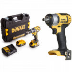 DCD796P2 DeWALT 18V smūginis suktuvas &ndash; gręžtuvas + DCF880N DeWALT 18V auk&scaron;to sukimo momento smūginis veržliasukis