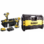 DCK266P3 DeWALT 18V smūginis suktuvas + suktuvas-gręžtuvas + DWST1-75659 radijas