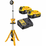 DCL079P2 DeWALT 18V prožektorius su trikoju stovu (2x5.0 Ah)