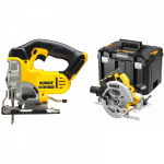 DCS331N DeWALT 18V siaurapjūklis + DCS570NT 18V diskinis pjūklas