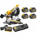 DHS780T4A DeWALT FLEXVOLT 54V XPS skersinio pjovimo staklės 305 mm (4x6.0 Ah)