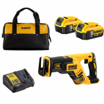 DCS367P2C DeWALT 18V tiesinis pjūklas (2x5.0 Ah)