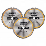 DT1964 DeWALT 305 mm pjovimo diskai medienai, 1X 24T 1X 48T 1X 60T
