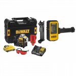 DCE089D1R + DE0892 DeWALT kryžminių linijų lazeris ir linijinio lazerio detektorius