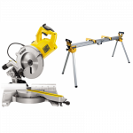 DWS778 DeWALT skersinio pjovimo staklės + DE7023 pjūklo stalas