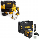 DCF620D2K + DCE089RNT  DeWALT 18V gipskartonio suktuvas + DCE089RNT DeWALT kryžminių linijų lazeris (2x2.0 Ah)